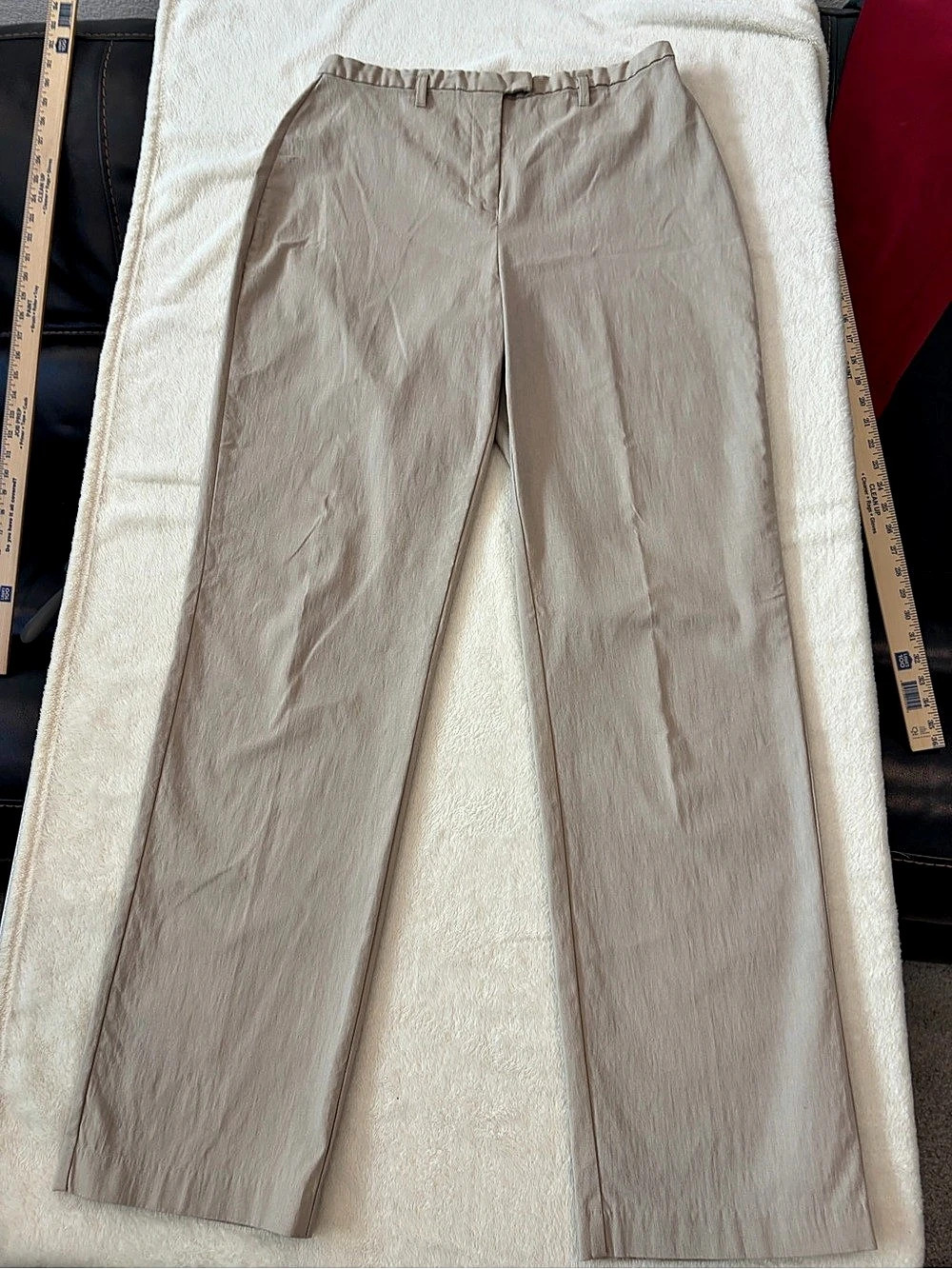 Kathy Ireland Straight Leg Pants in Beige Size 12 #190